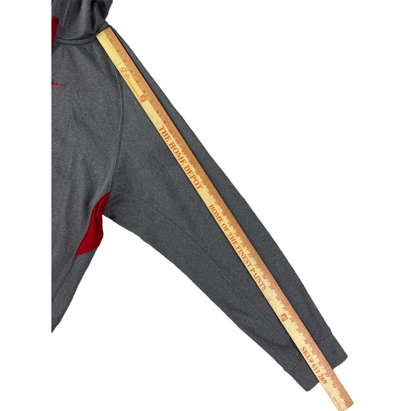 VTG Nike Fit Therma Gray & Red Long Sleeve Hoodie Men Size‎ Large - Picture 6 of 7